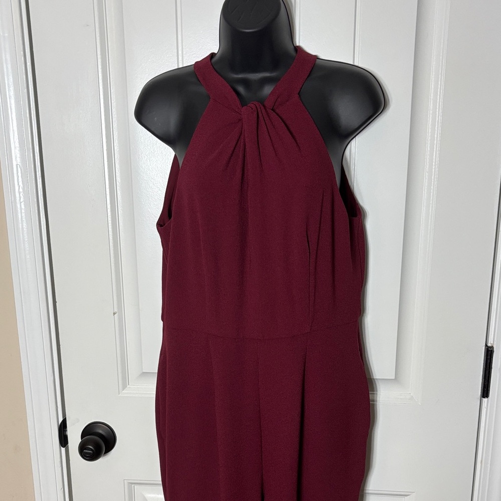 Ann Taylor Strapless Deep Red Dress